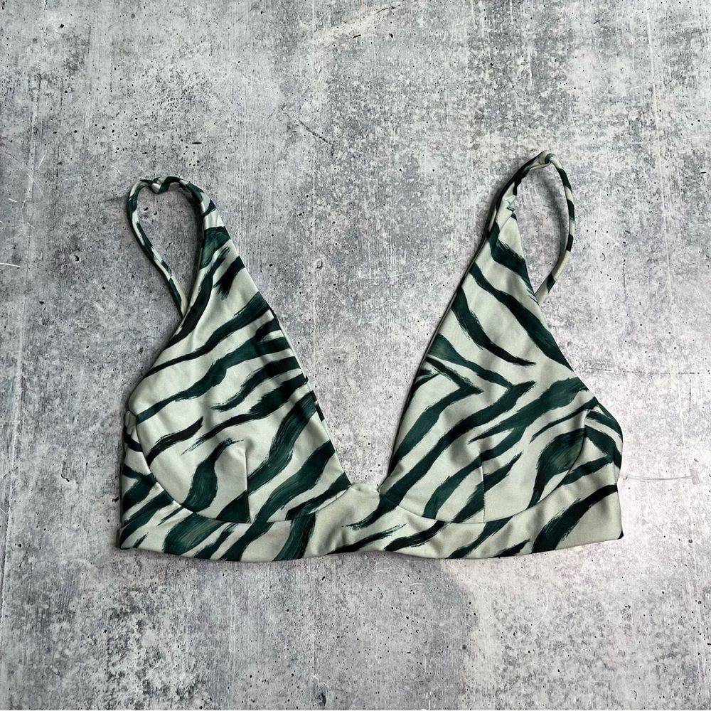 Stone Fox Swim Zebra Triangle Top M